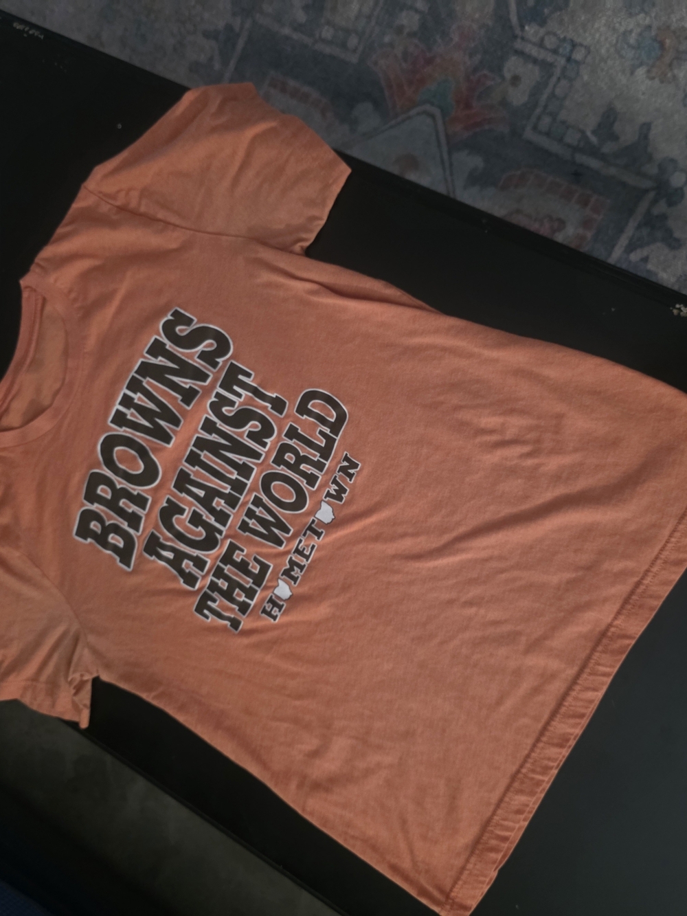Vintage 'Browns Against The World' Orange, Cleveland Browns, Graphic Tee, L
